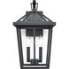 Mensun 2 Light 17.5 inch Textured Black Outdoor Wall Sconce